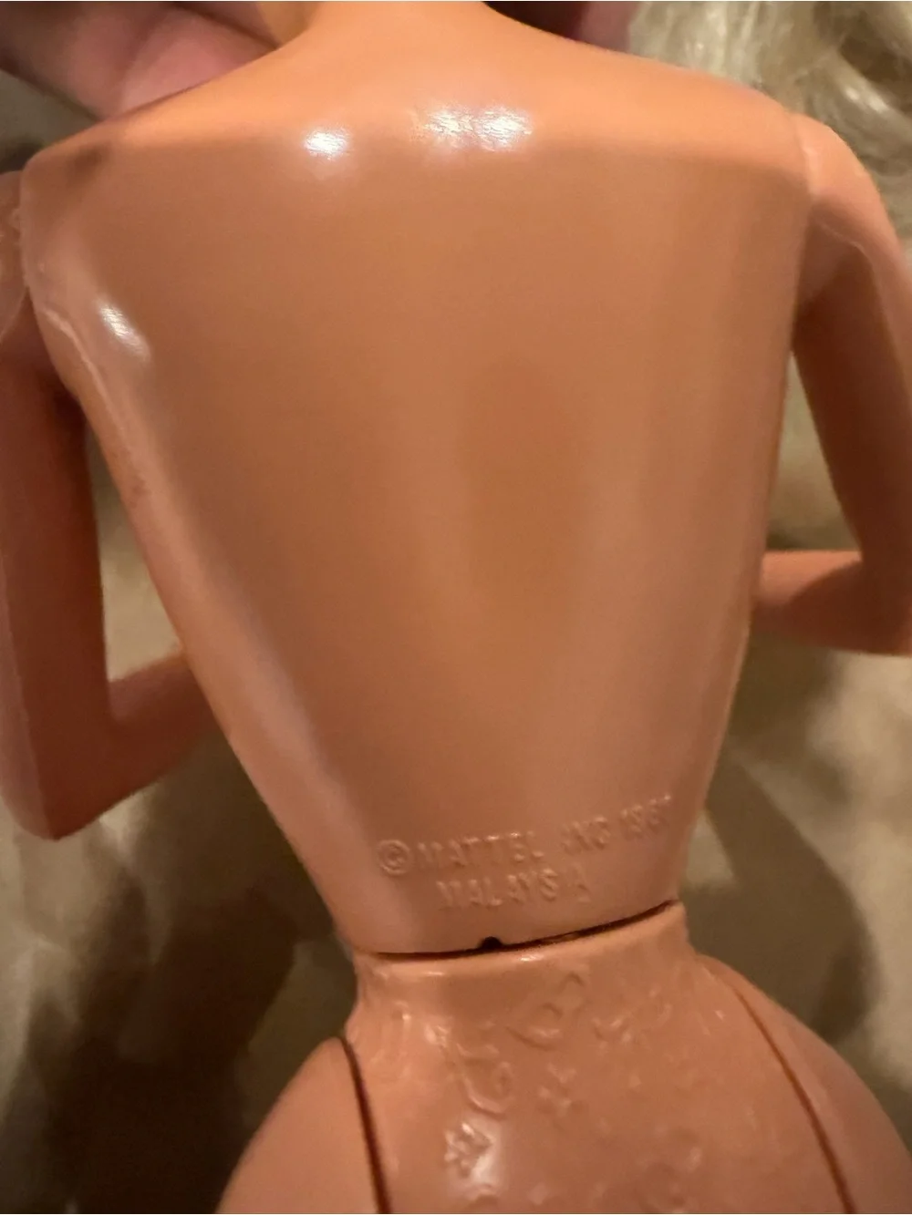Mattel Blonde Hair Bath & Hair Play Doll in Peach Tone